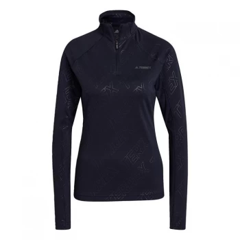 adidas Terrex Tracerocker half Zip Long-Sleeve Top Womens - Legend Ink