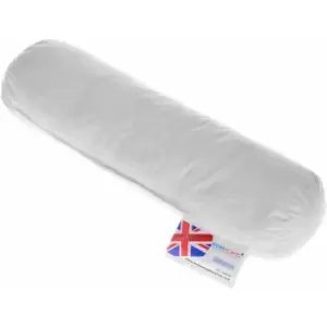 HOMESCAPES Duck Feather Bolster Cushion 30 x 9cm (12 x 3.5") - White