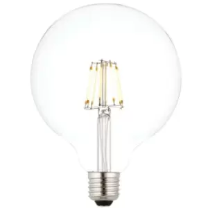 E27 Edison Dimmable LED Filament Light Bulb 6W Warm White Glass 125mm Globe Lamp