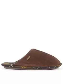 Barbour Foley Slipper, Brown, Size 9, Men