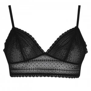 DKNY Tab Top Lace Bralette - Black