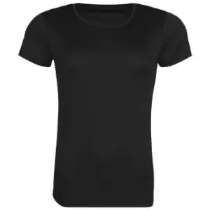 Awdis Womens/Ladies Cool Recycled T-Shirt (M) (Jet Black)