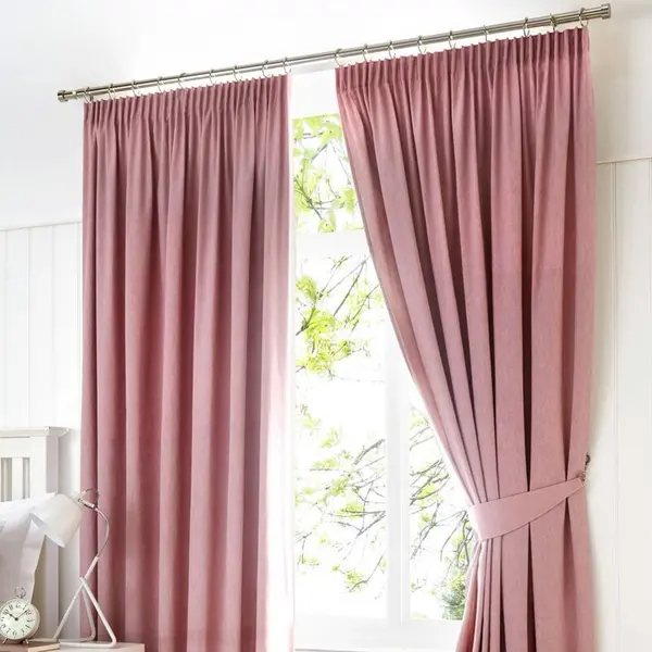 Fusion Fusion - Dijon Blackout Pencil Pleat Lined Curtains, Blush, 90 x 72" DJNBH90720LZU