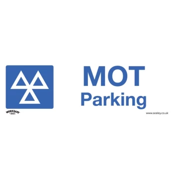 Safety Sign - MOT Parking - Self-Adhesive Vinyl