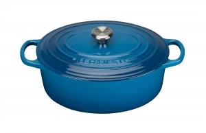 Le Creuset Signature Oval Casserole 27cm Marseille Blue