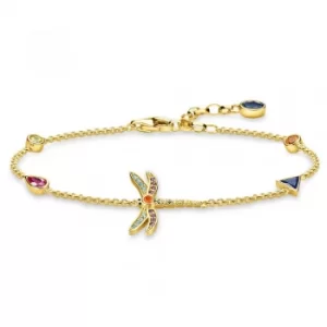 THOMAS SABO Gold Plated Multi-Stone Dragonfly Bracelet...