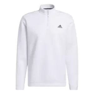 adidas DWR Textured Zip Top Mens - White