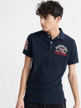 Superdry Classic Superstate Polo Top - Navy, Size 2XL, Men