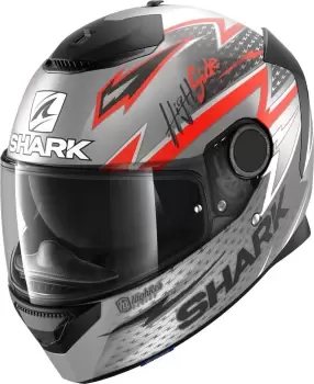 Shark Spartan Adrian Parassol Mat Helmet, black-grey-red Size M black-grey-red, Size M