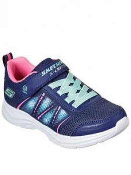 Skechers Girls Glimmer Kicks Shimmy Brights Trainer - Navy