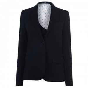 Gant Pique Slim Blazer - 433 Eve Blue