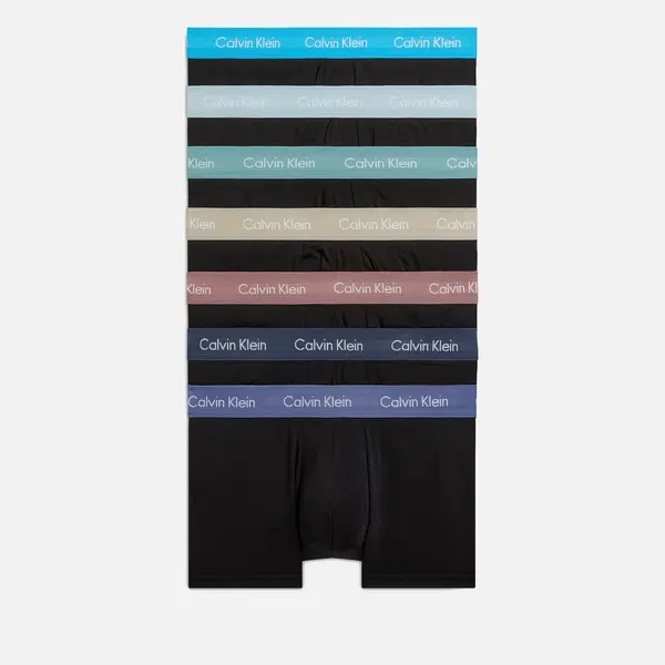 Calvin Klein 7-Pack Low Rise Cotton-Blend Trunks - S