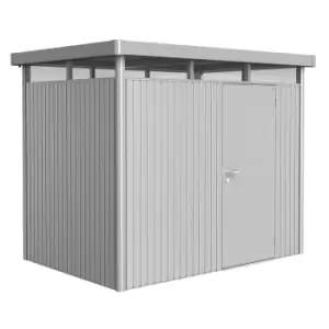 Biohort Highline Metal Shed H2 Standard door 9 x 6 - Metallic Silver