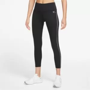 Nike Air Fast Womens Mid-Rise 7/8-Length Running Leggings - Black