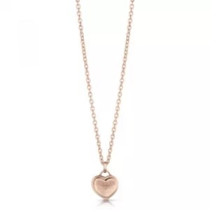 GUESS rose gold plated logo heart pendant necklace.