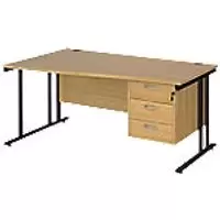 Dams International Wave Desk MC16WLP3KO 1,600 x 725 x 800 - 990 mm