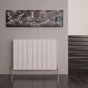 Carisa Monza Horizontal Designer Radiator, White (W)850mm (H)600mm