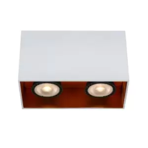 Bido Modern Surface Mounted Ceiling Spotlight - 2xGU10 - White