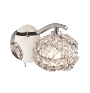 Talia 1 Light Wall Chrome, Crystal (K5) Detail, G9