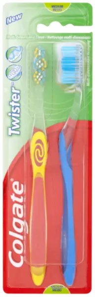 Colgate Twister Medium Toothbrush 2Pcs