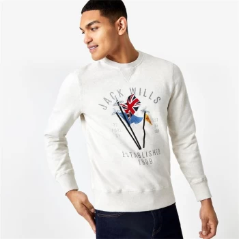 Jack Wills Ellesborough Graphic Sweatshirt - Ecru