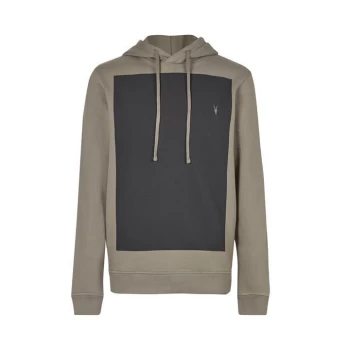 AllSaints Lobke Pullover Hoody - FLINT GRY/WSHD BLK