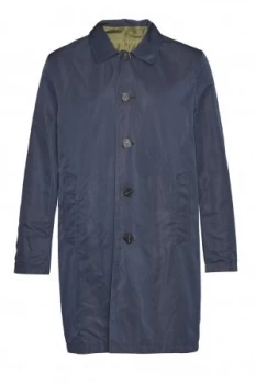 Mens French Connection Reversible Rain Mac Green Blue