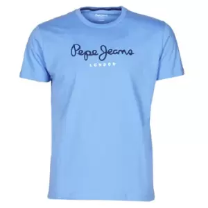 Pepe jeans EggO mens T shirt in Blue. Sizes available:S