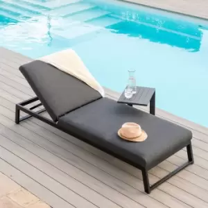 Maze Rattan Allure Sunlounger / Charcoal