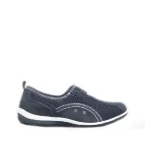 Boulevard Womens/Ladies Zip Elastic Gusset Leisure Shoes (7 UK) (Navy)