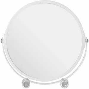 Premier Housewares White Metal Shaving Mirror with Feet