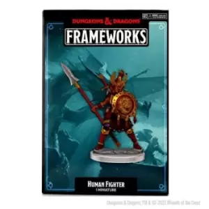 D&D Frameworks: Human Fighter Female Unpainted Miniature