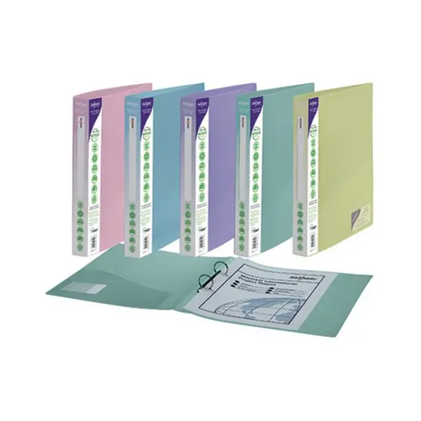 Snopake Reborn 2/25 A4 Ring Binder Assorted (Pack of 5) 15918