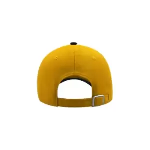 Atlantis Liberty Sandwich Heavy Brush Cotton 6 Panel Cap (Pack Of 2) (One Size) (Yellow/Navy)