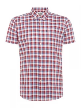 Mens Barbour Barge Shirt Red