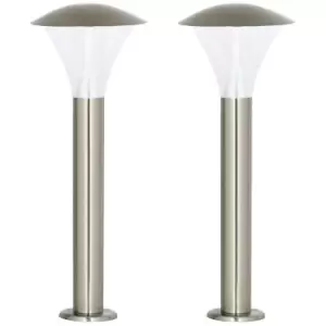 2 PACK Outdoor Footpath Downlight Lamp Steel 6W Bright Driveway Light Post Path