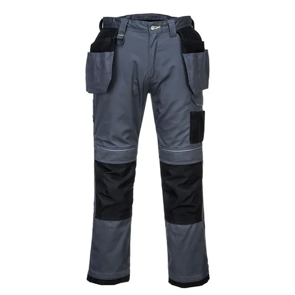 Portwest PW3 Mens Holster Work Trousers T602ZBS34 Colour: Grey / Black