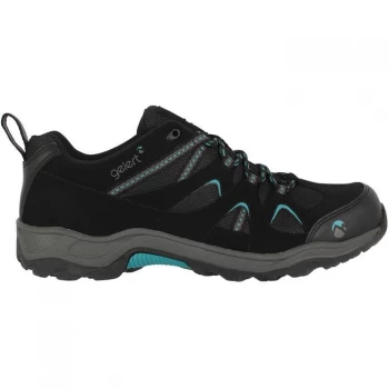 Gelert Ottawa Low Ladies Walking Shoes - Black/Teal