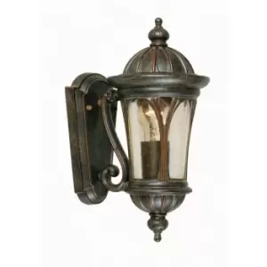 Loops - Outdoor IP44 Wall Light Weathered Bronze LED E27 100W d01986