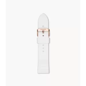 Fossil Womens 22Mm Silicone Watch Strap - White