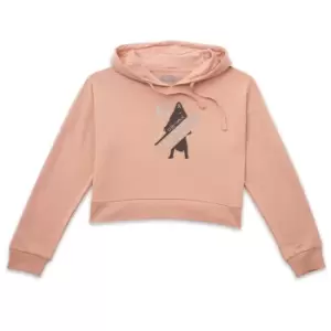 Star Wars Jedi Knight Womens Cropped Hoodie - Dusty Pink - XXL