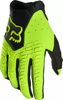 FOX Pawtector CE Motocross Gloves, black-yellow, Size L, black-yellow, Size L