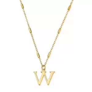 Gold Iconic Initial W Necklace GNCC4041W