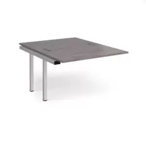 Connex add on units back to back 1200mm x 1600mm - silver frame and grey oak top