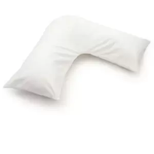 Easycare Percale V-Shaped Orthopaedic Pillowcase (One Size) (White) - White - Belledorm