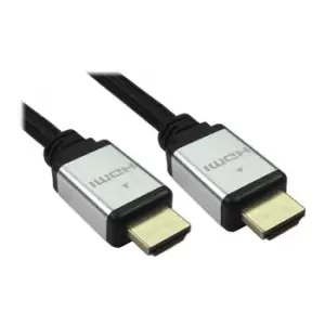 Scan 1 Metre Silver/Black HDMI 2.1 Braided Cable - M/M