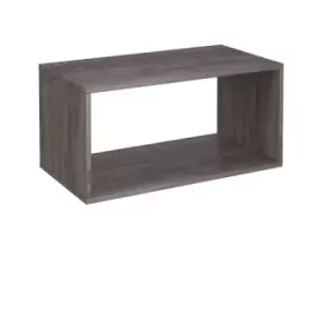 Flux modular storage double wooden cubby unit - grey oak