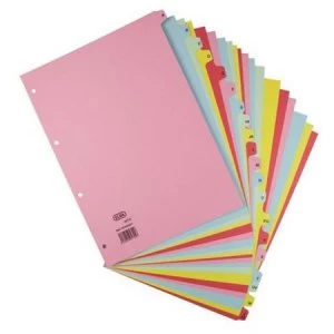 Elba A4 Sturdy 160gsm Manilla Divider Europunched A-Z 20-Part Assorted Single