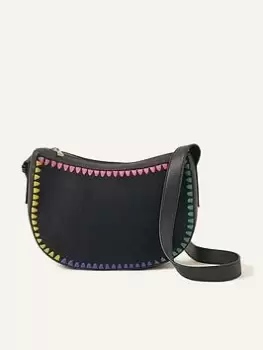 Accessorize Coloured Stitch X Body, Black, Women