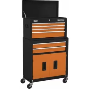 Sealey AP22O Topchest & Rollcab Combination 6 Drawer with Ball-Bearing Slides -